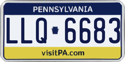 PA license plate LLQ6683