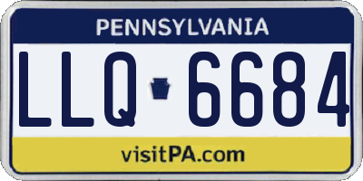 PA license plate LLQ6684