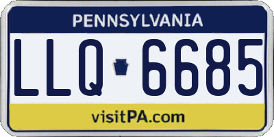 PA license plate LLQ6685