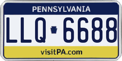 PA license plate LLQ6688