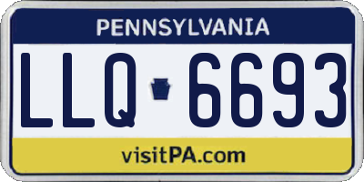 PA license plate LLQ6693