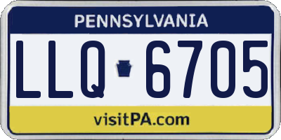 PA license plate LLQ6705