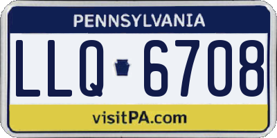 PA license plate LLQ6708