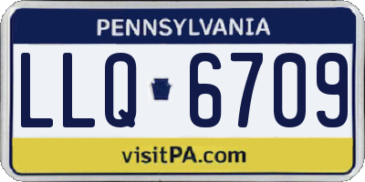 PA license plate LLQ6709