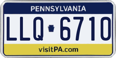PA license plate LLQ6710