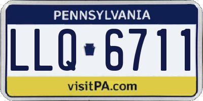 PA license plate LLQ6711