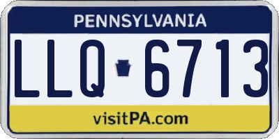 PA license plate LLQ6713