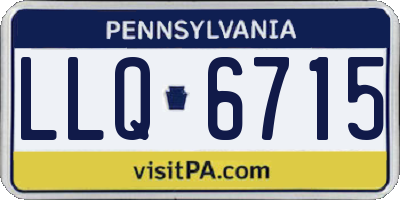 PA license plate LLQ6715