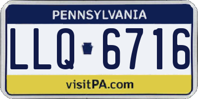 PA license plate LLQ6716