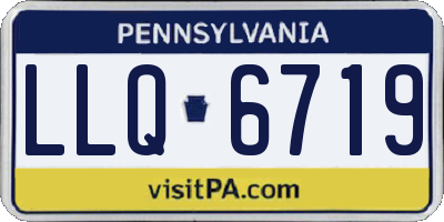 PA license plate LLQ6719