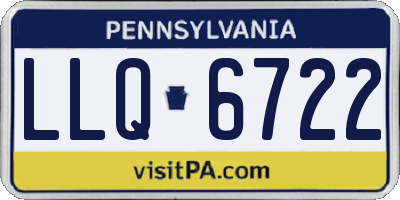 PA license plate LLQ6722