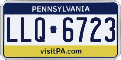 PA license plate LLQ6723