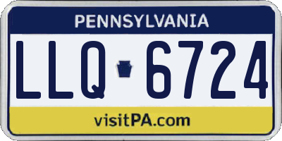 PA license plate LLQ6724
