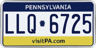 PA license plate LLQ6725