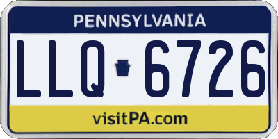 PA license plate LLQ6726