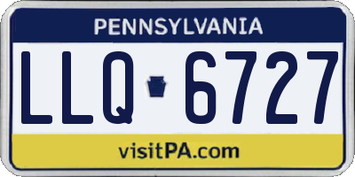 PA license plate LLQ6727