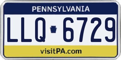 PA license plate LLQ6729