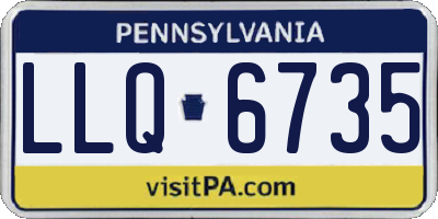 PA license plate LLQ6735