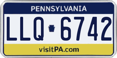 PA license plate LLQ6742