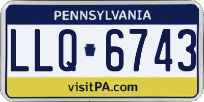PA license plate LLQ6743