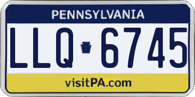 PA license plate LLQ6745