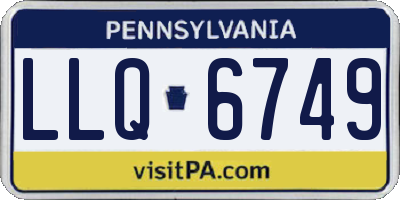 PA license plate LLQ6749