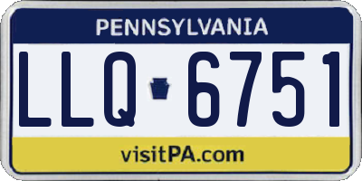 PA license plate LLQ6751