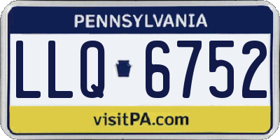 PA license plate LLQ6752