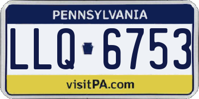 PA license plate LLQ6753