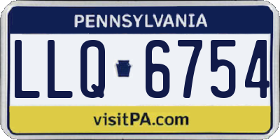 PA license plate LLQ6754