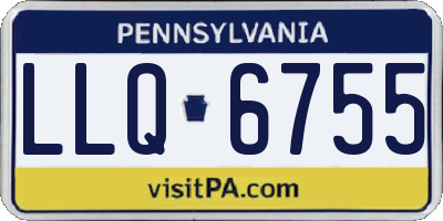 PA license plate LLQ6755