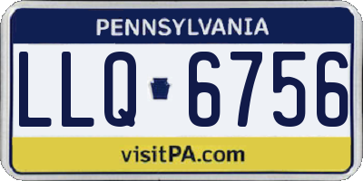 PA license plate LLQ6756
