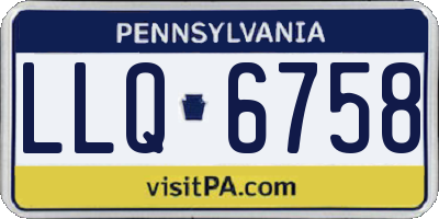 PA license plate LLQ6758