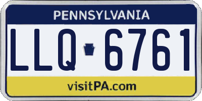 PA license plate LLQ6761