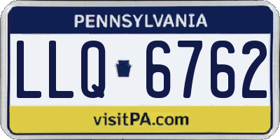 PA license plate LLQ6762