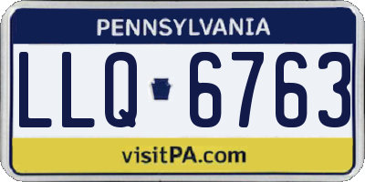 PA license plate LLQ6763