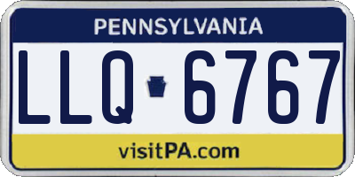 PA license plate LLQ6767