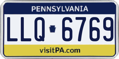 PA license plate LLQ6769
