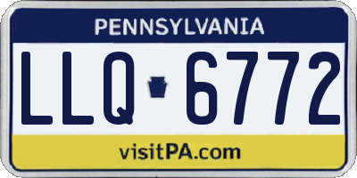 PA license plate LLQ6772