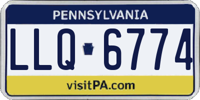 PA license plate LLQ6774