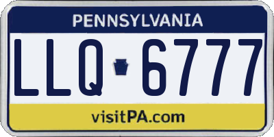 PA license plate LLQ6777