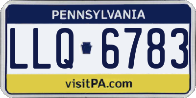 PA license plate LLQ6783