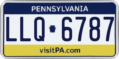 PA license plate LLQ6787