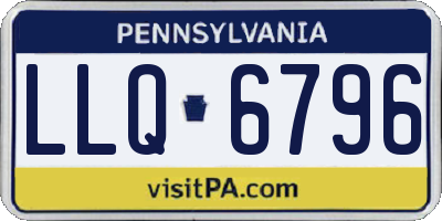 PA license plate LLQ6796