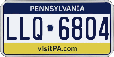 PA license plate LLQ6804