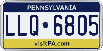 PA license plate LLQ6805