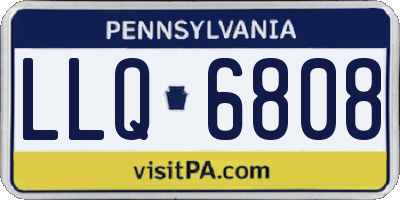 PA license plate LLQ6808