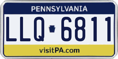 PA license plate LLQ6811