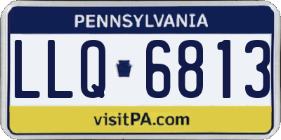 PA license plate LLQ6813