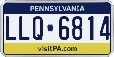 PA license plate LLQ6814